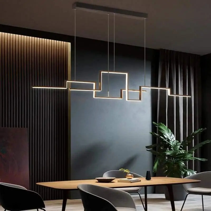 Luminaire Géométrique Design Skyline Urbaine