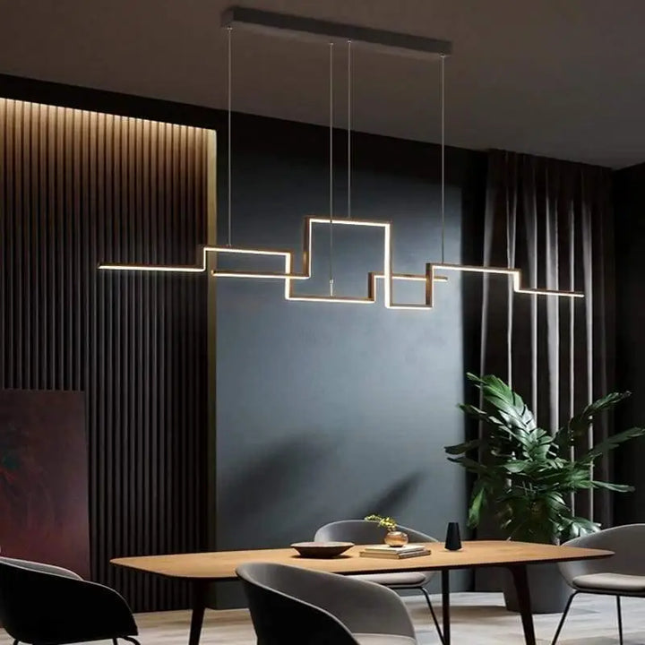 Luminaire Géométrique Design Skyline Urbaine
