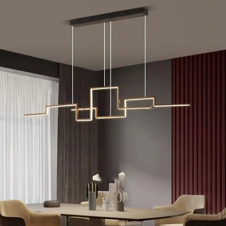 Luminaire Géométrique Design Skyline Urbaine