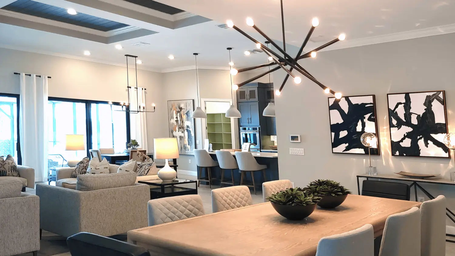 black metal pendant light