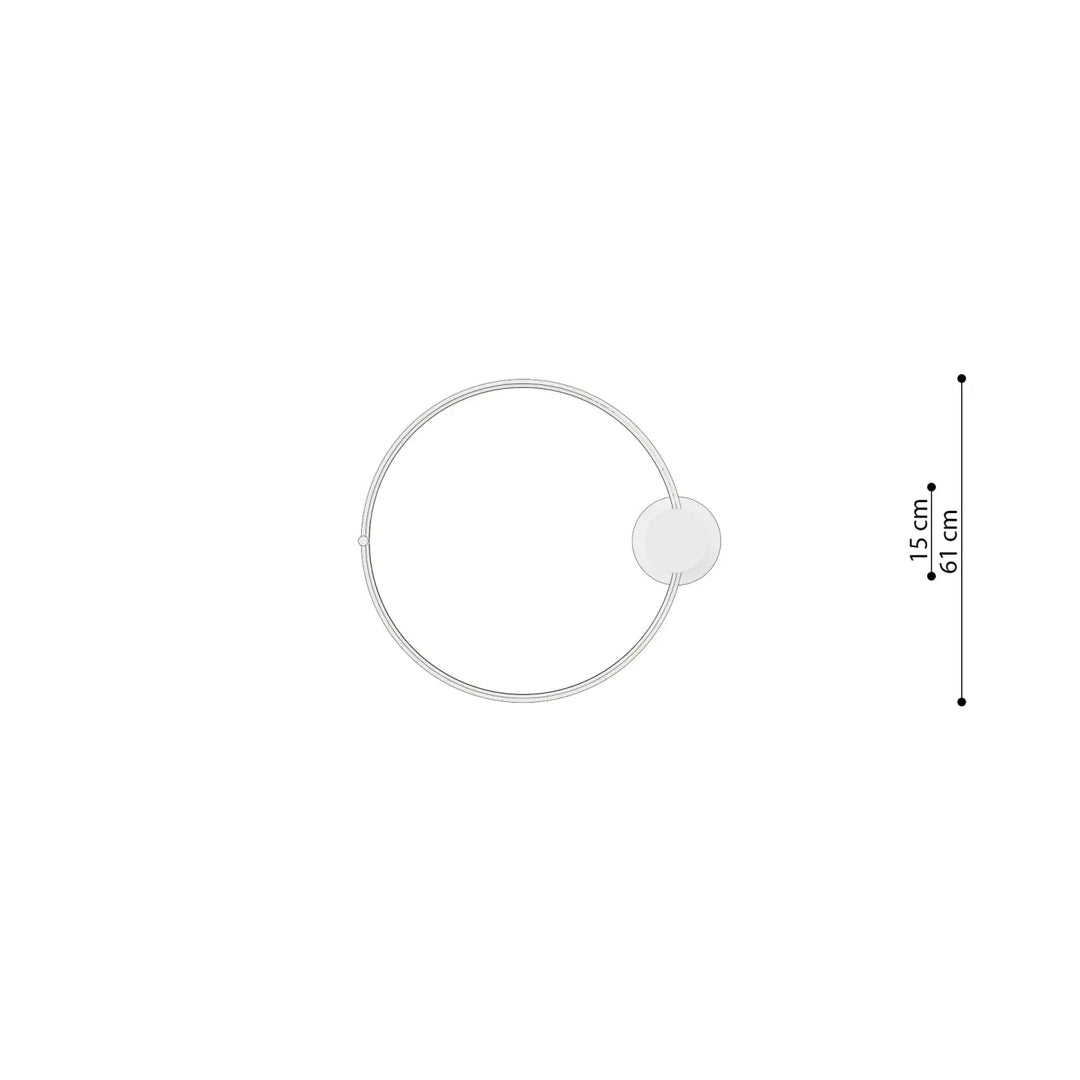 Luminaire plafonnier rio 55 beige en aluminium allient élégance avec anneaux led minimalistes et disque central