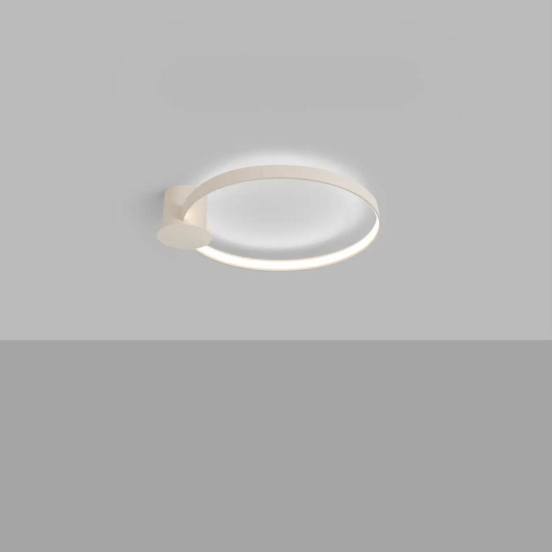 Luminaire plafonnier rio 55 beige en aluminium allient élégance avec anneaux led lumineux de la collection rio 4000k