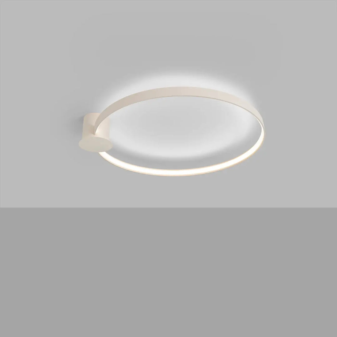 Luminaire plafonnier rio 78 beige en aluminium allient élégance avec anneaux led 4000k pour un éclairage moderne minimaliste