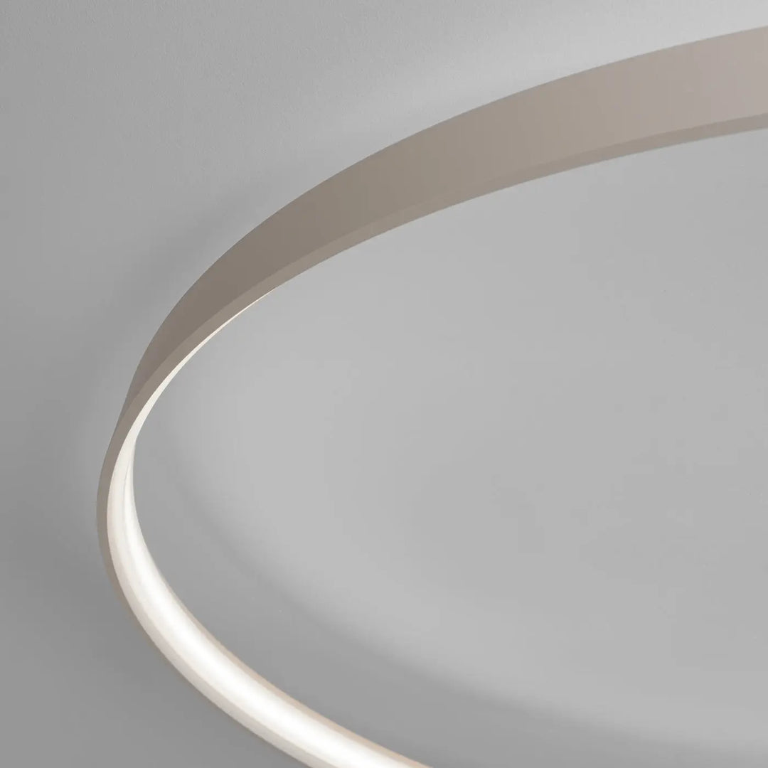 Luminaire plafonnier collection rio en aluminium alliant élégance avec anneaux led 4000k cadre beige mat