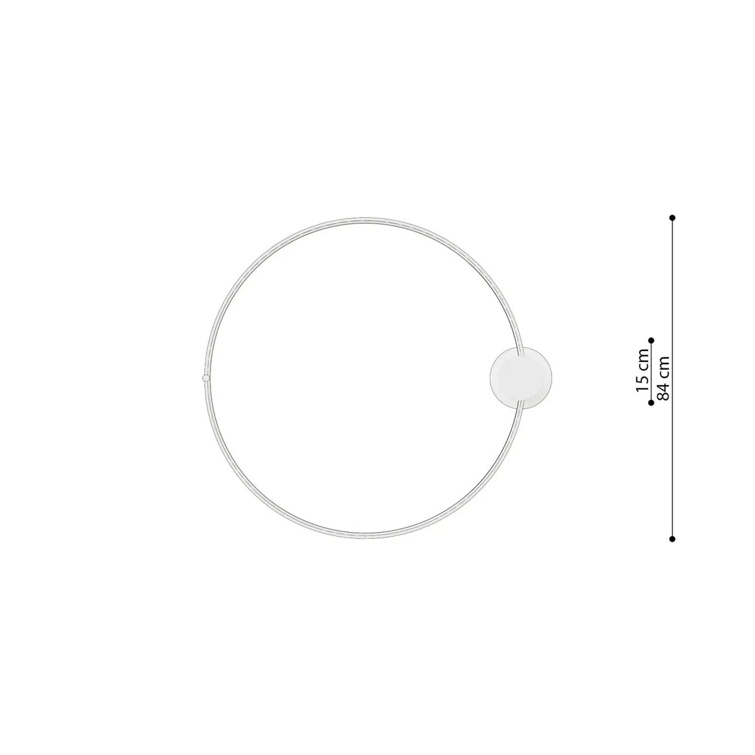 Luminaire plafonnier beige collection rio en aluminium allient élégance avec anneaux led de 84 cm hauteur et 15 cm largeur