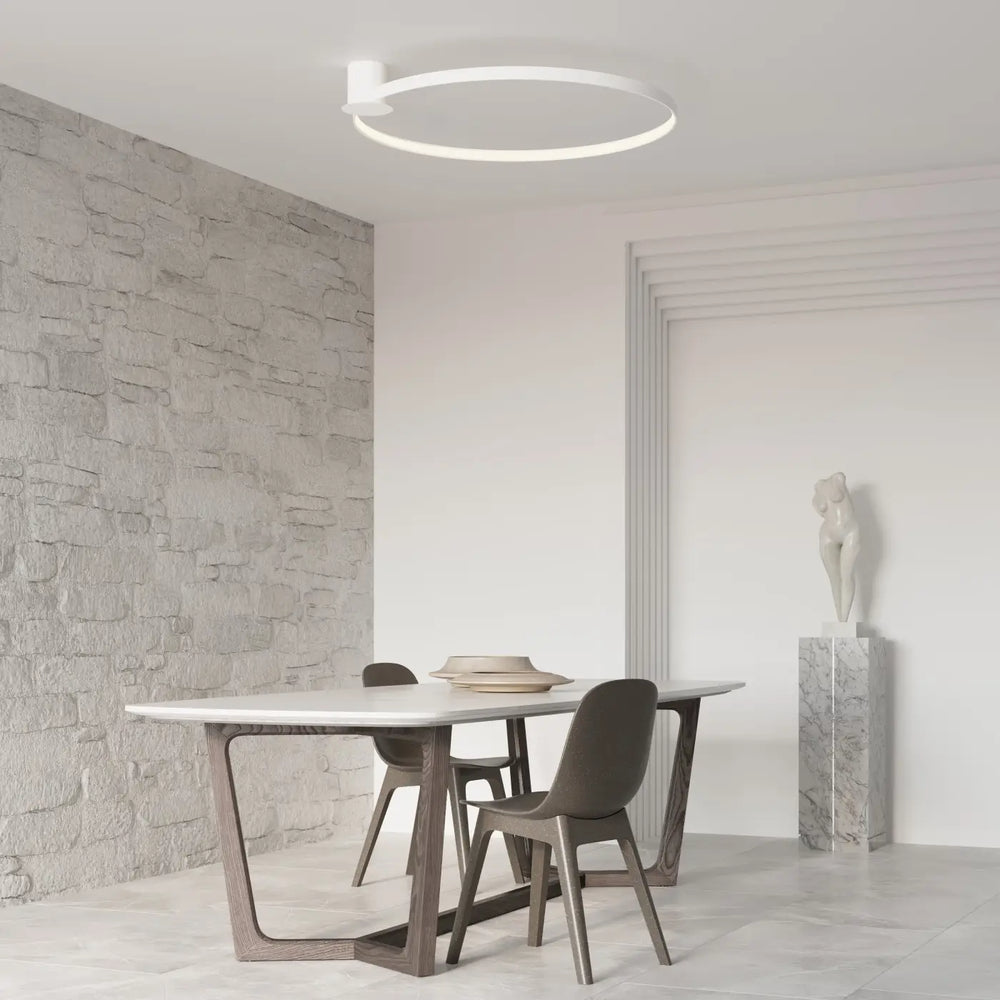 Luminaire plafonnier rio 55 blanc avec modules led et design unique pour un éclairage moderne efficace