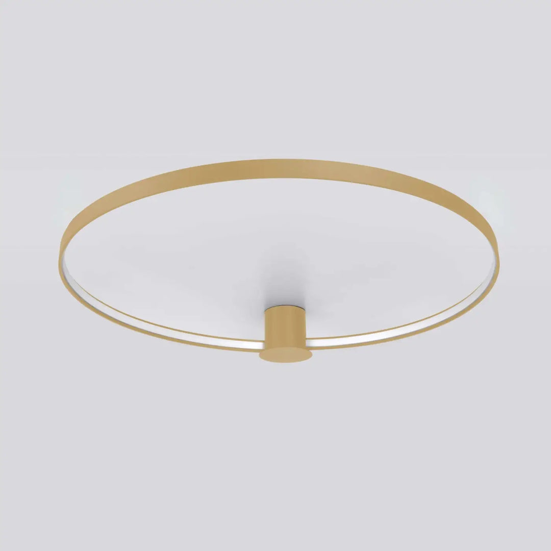 Luminaire plafonnier rio 78 4000k doré avec cadre métallique doré et diffuseur blanc pour efficacité lumineuse élevée