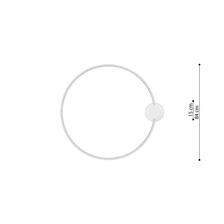 Anneau porte-serviette circulaire argenté diamètre 15 cm hauteur 84 cm pour plafonnier rio design unique efficacité lumineuse élevée