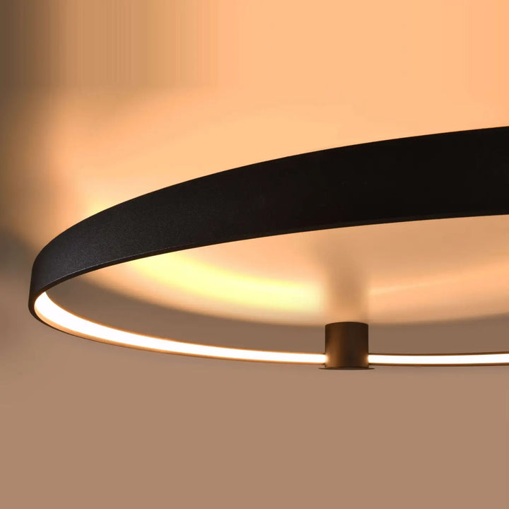 Luminaire plafonnier rio 78 noir avec modules led et efficacité lumineuse élevée design unique et éclairage led chaud