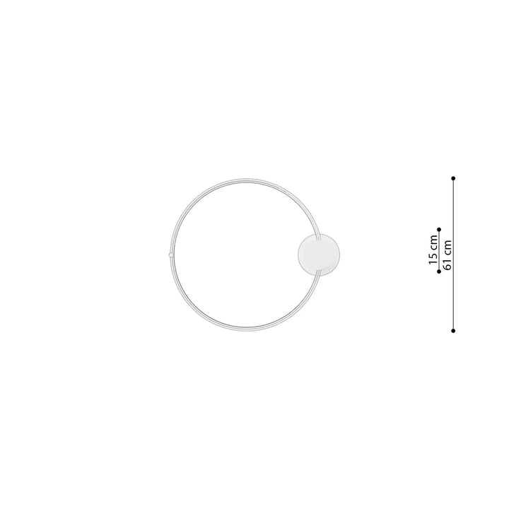 Luminaire plafonnier collection rio design moderne en rouge ocre avec double anneau minimaliste et disque central