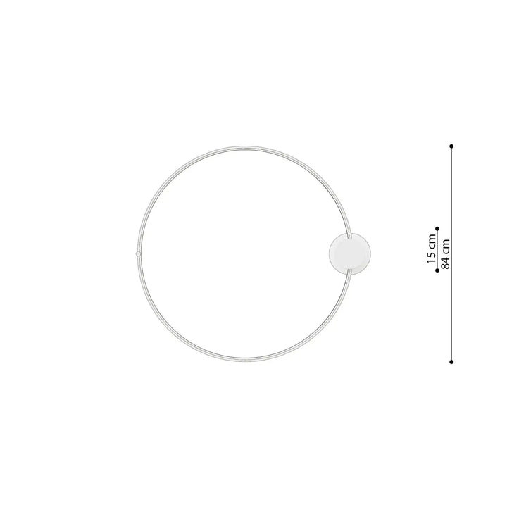 Luminaire plafonnier collection rio design moderne rouge ocre anneau métallique circulaire avec attache circulaire smaller