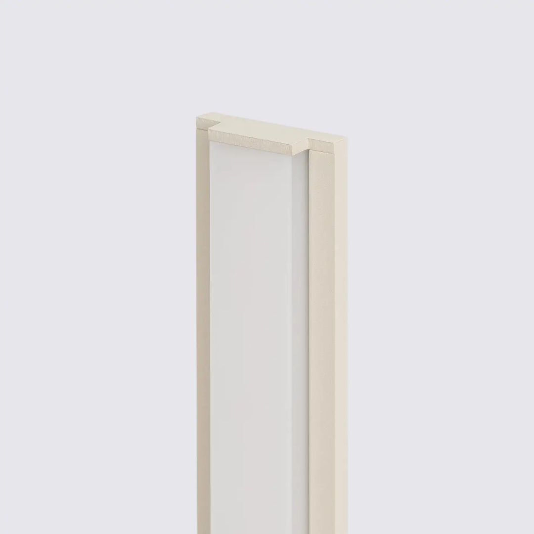 Applique murale lahti beige avec panneau en verre dépoli et design moderne minimaliste pour éclairage led