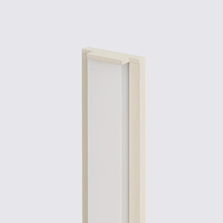 Applique murale lahti beige avec panneau en verre dépoli et design moderne minimaliste pour éclairage led