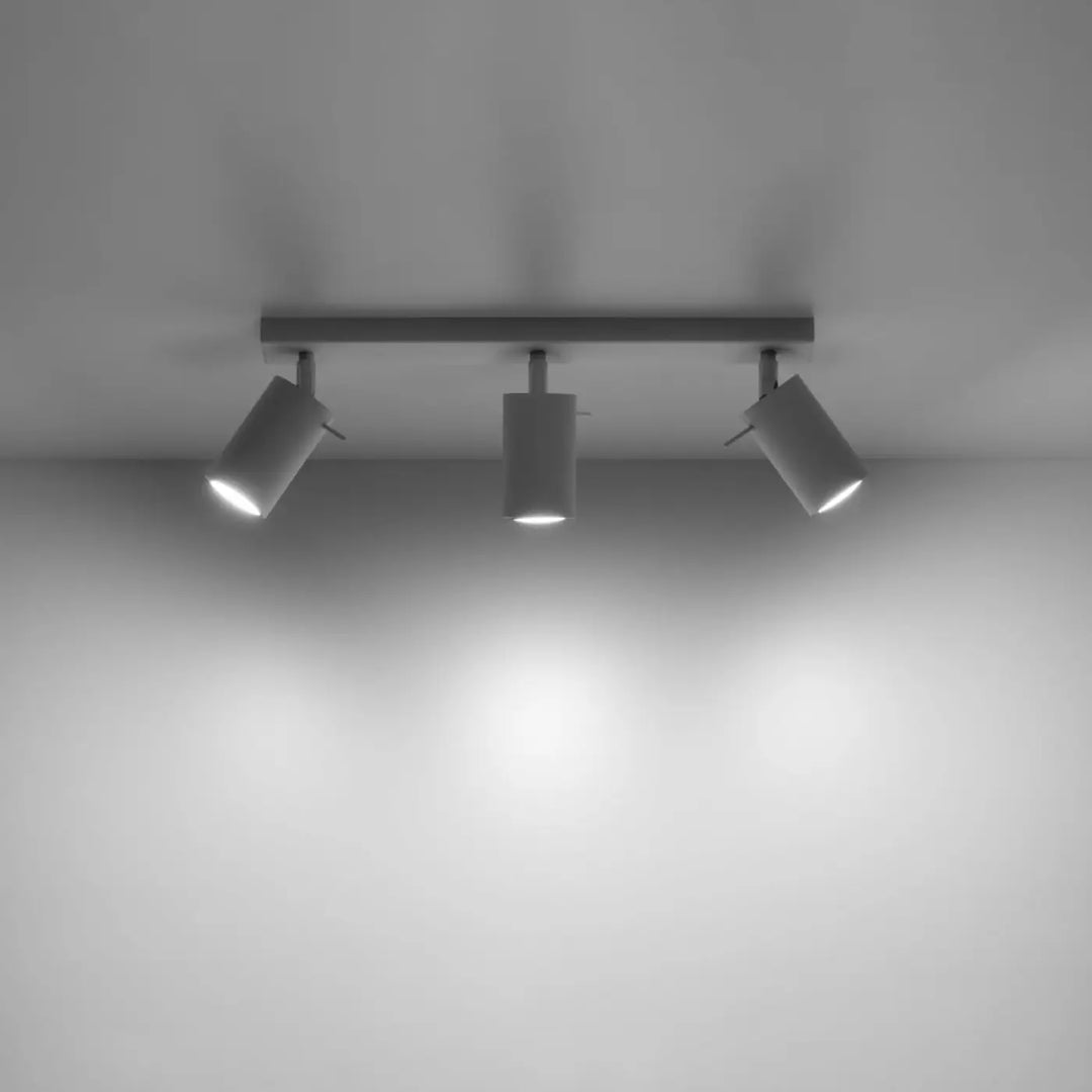 Luminaire plafonnier ring 3 blanc avec trois spots réglables que vous pouvez facilement installer pour un éclairage moderne