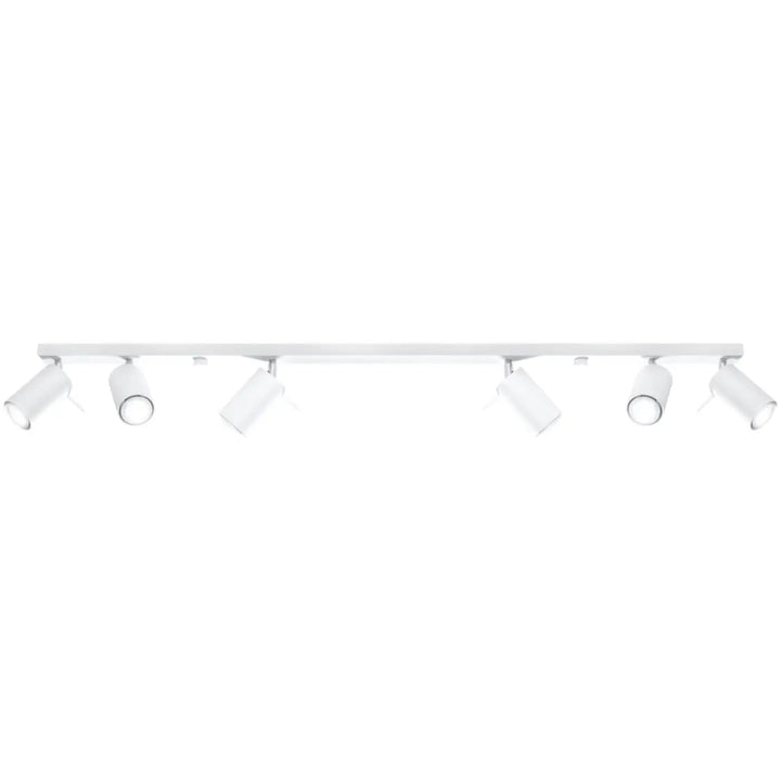 Plafonnier suspendu blanc avec six bras réglables pour une atmosphère intérieure moderne et personnalisable