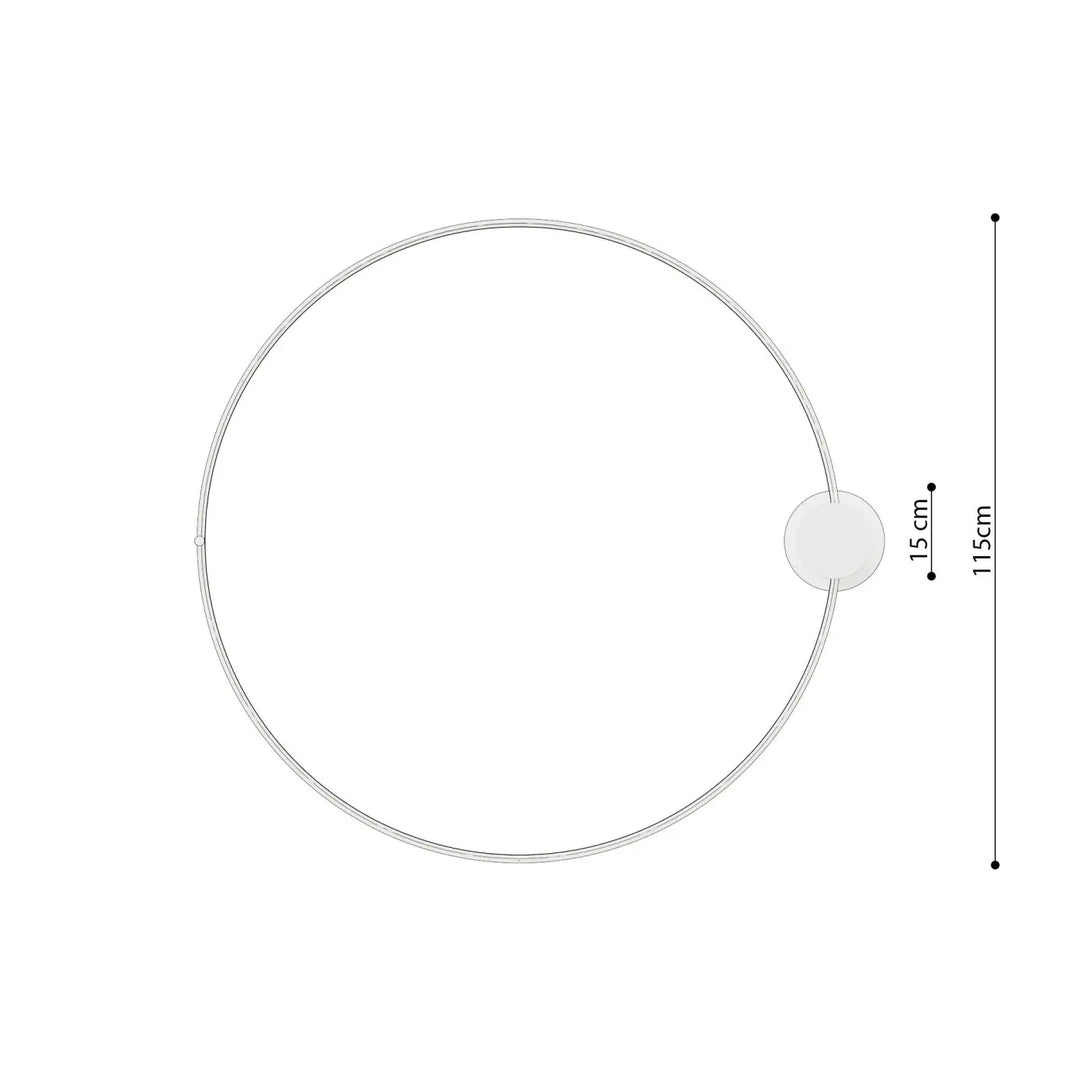 Luminaire plafonnier rio 110 blanc avec modules led design unique à deux anneaux concentriques et diffuseur central