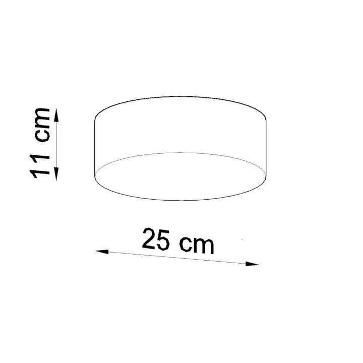 Luminaire plafonnier arena blanc cylindrique de 25 cm de diamètre avec forme riche pour un éclairage polyvalent plafonnier rond