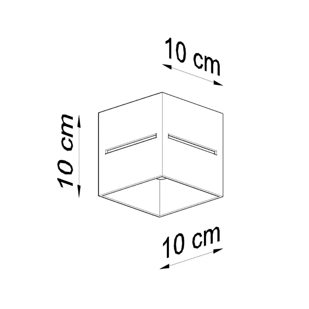 Boîte de rangement cube 10 cm blanc minimaliste avec poignées horizontales pour plafonnier lobo perforation linéaire