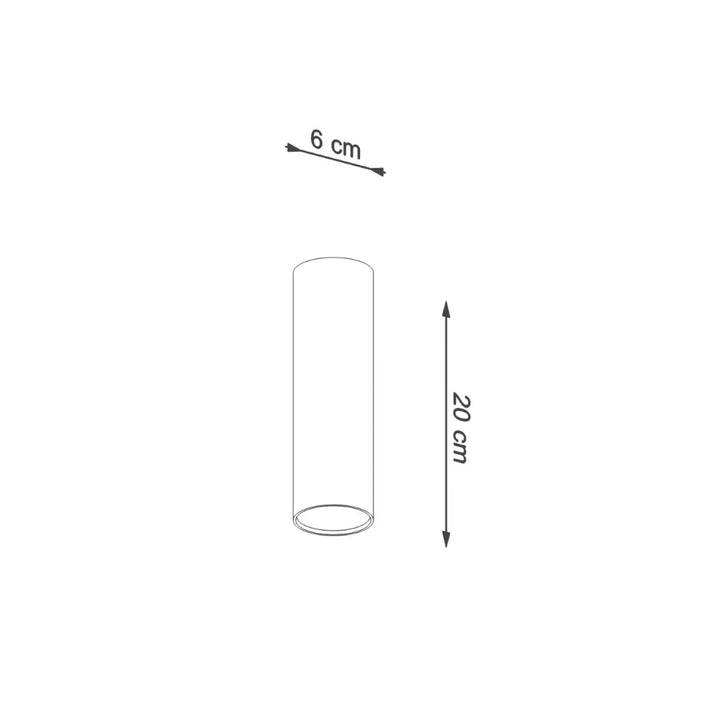 Plafonnier lagos blanc cylindre de 20 cm hauteur et 6 cm diamètre alliant élégance moderne et lumière fonctionnelle