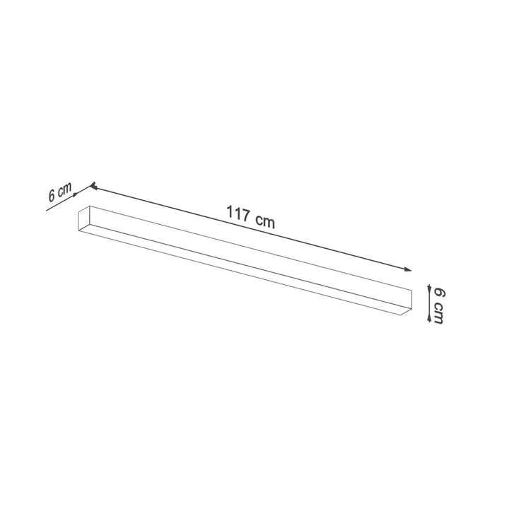 Luminaire plafonnier pinne 118 4000k blanc 117 cm led light bar rectangulaire 6 cm collection pinne paramètres d’éclairage