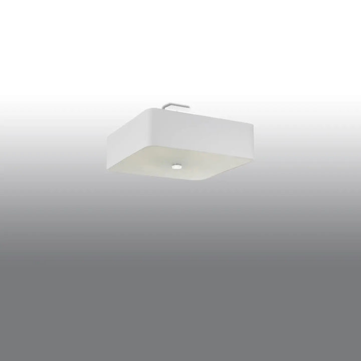 Plafonnier lampe lokko blanc avec contour distinct et diffuseur en verre dépoli aux couleurs classique