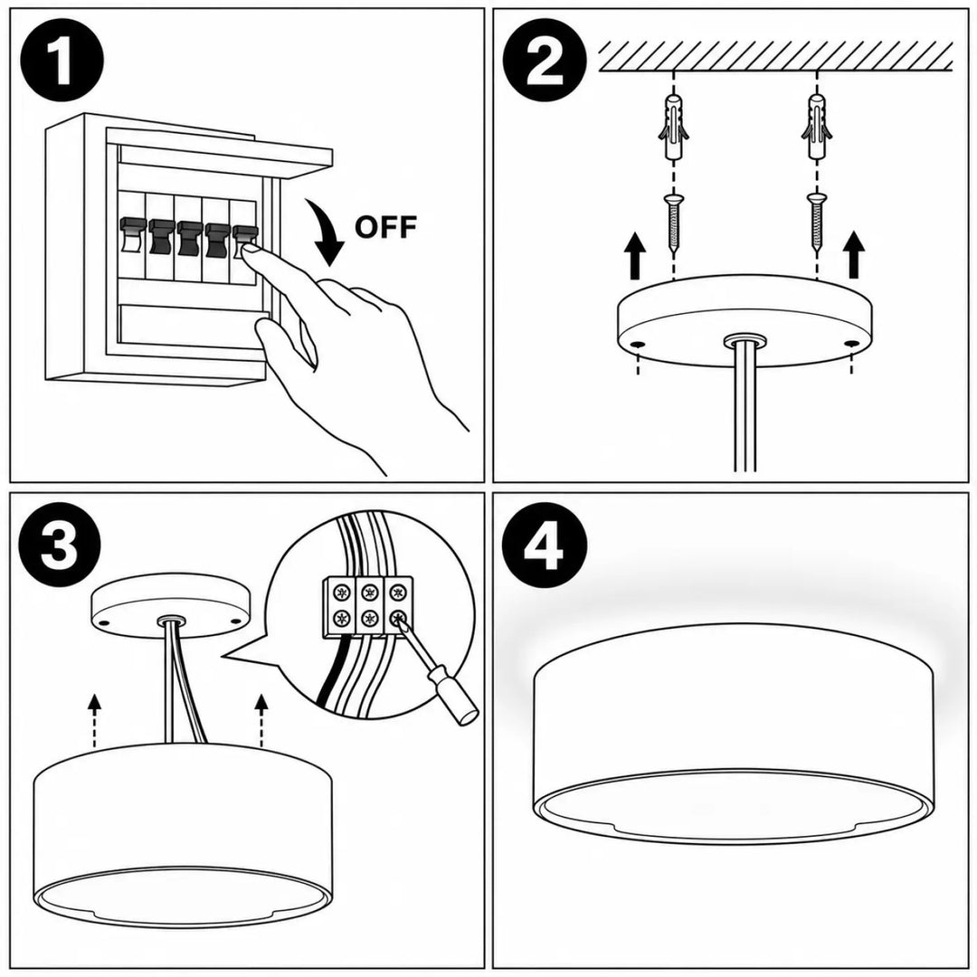 Luminaire plafonnier blanc perle cylindrique en métal pour une ambiance chaleureuse et un charme minimaliste