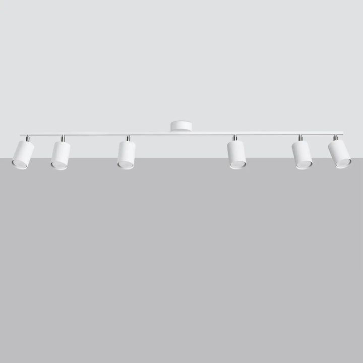 Luminaire plafonnier lemmi 6l blanc avec six spots réglables en forme minimaliste de la gamme lampes lemmi
