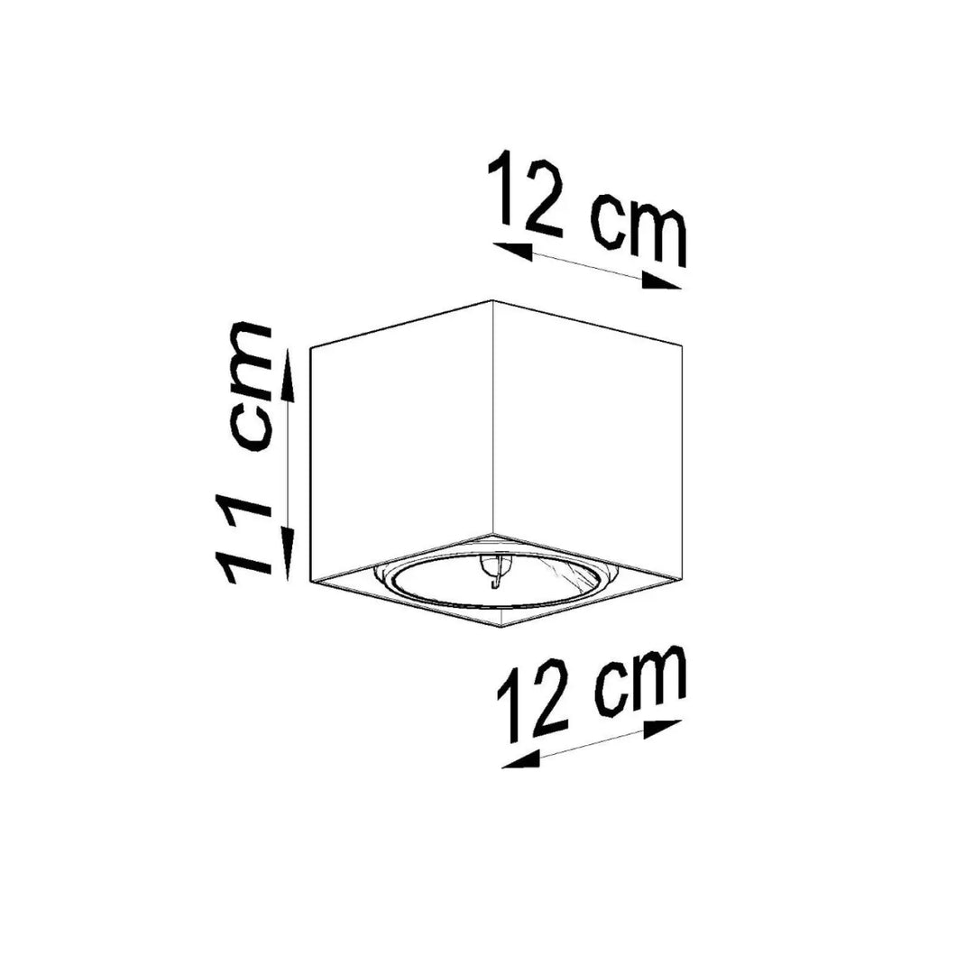 Luminaire plafonnier blake blanc avec forme minimaliste carré et design moderne pour un plafonnier moderne élégant