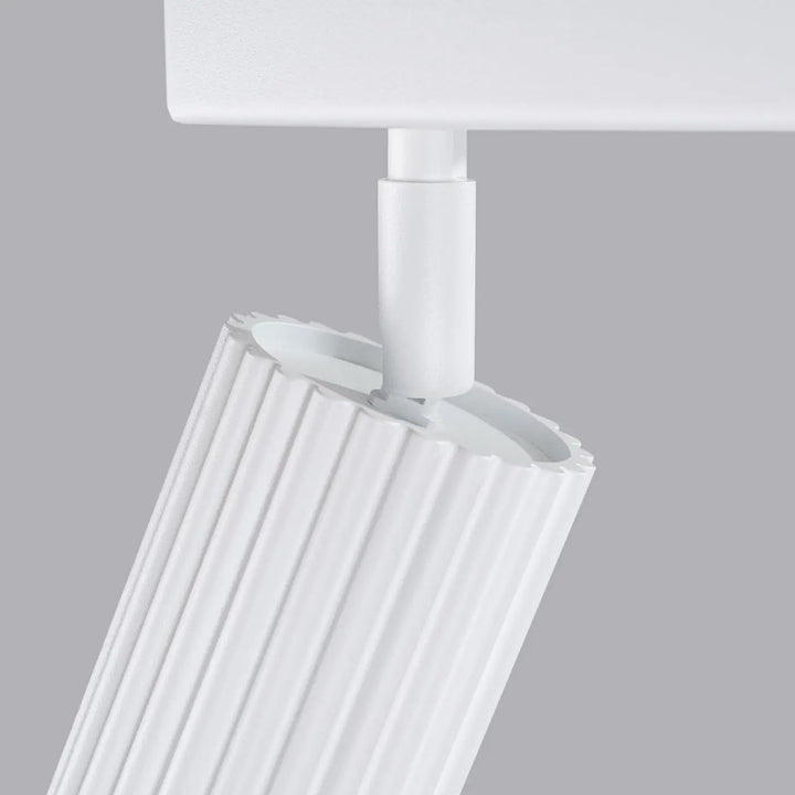 Luminaire plafonnier karbon 2 blanc avec design minimaliste et ampoules gu10 interchangeables en blanc