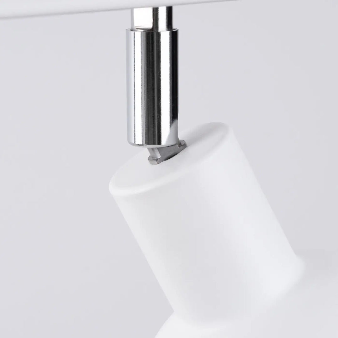 Luminaire plafonnier elba 2 blanc avec finition mate blanche et mécanisme chrome pour minimalisme combiné élégant