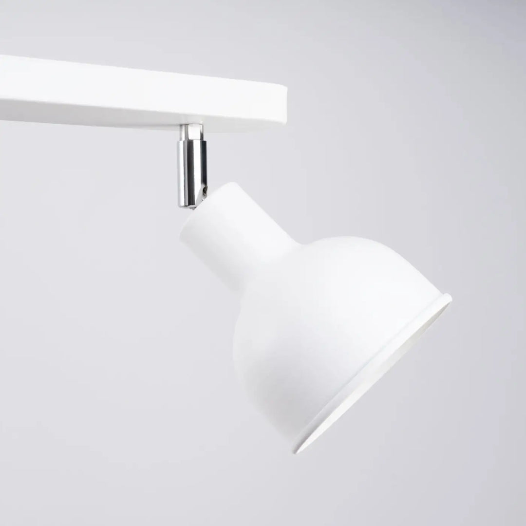 Luminaire plafonnier elba 2 blanc avec lampe elba minimalisme combiné et éléments subtils en finition mate blanche chrome