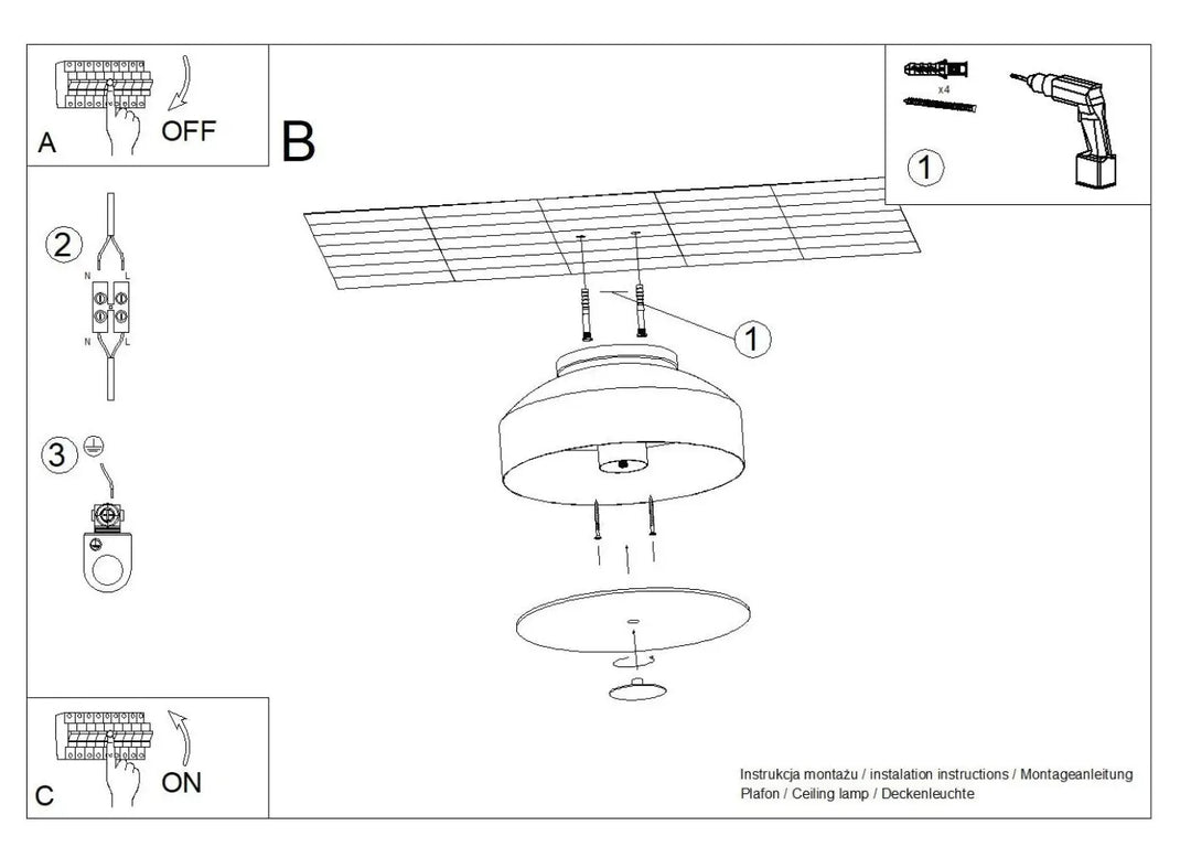 Plafonnier omiq blanc allie simplicité et design exceptionnel avec multiples tons circulaires et fixation intégrée
