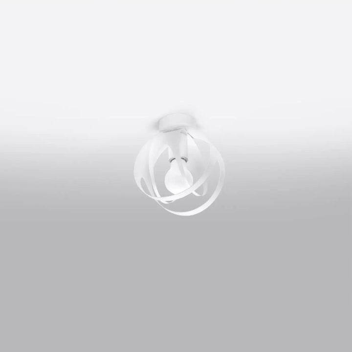 Luminaire plafonnier tulos blanc en verre clair avec design sculptural et bandes entrelacées lampes tulos points lumineux suspendus brise d’avant-garde exceptionnelle