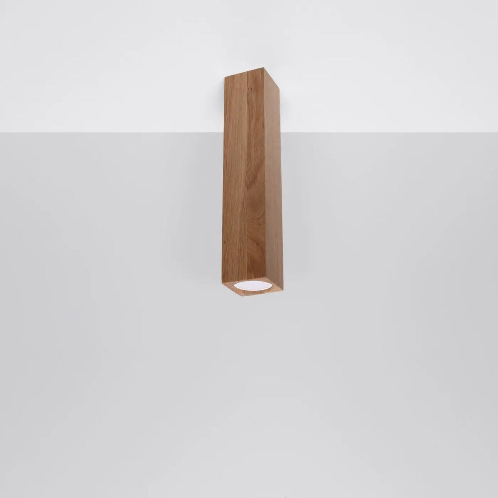 Luminaire plafonnier keke 30 en bois chêne avec finition marron chaud s’intégrera parfaitement dans un style loft