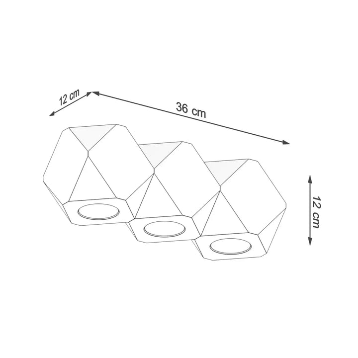Luminaire plafonnier woody 3 en bois naturel avec porte-bougies hexagonal geometric design style loft bois s’intégrera parfaitement