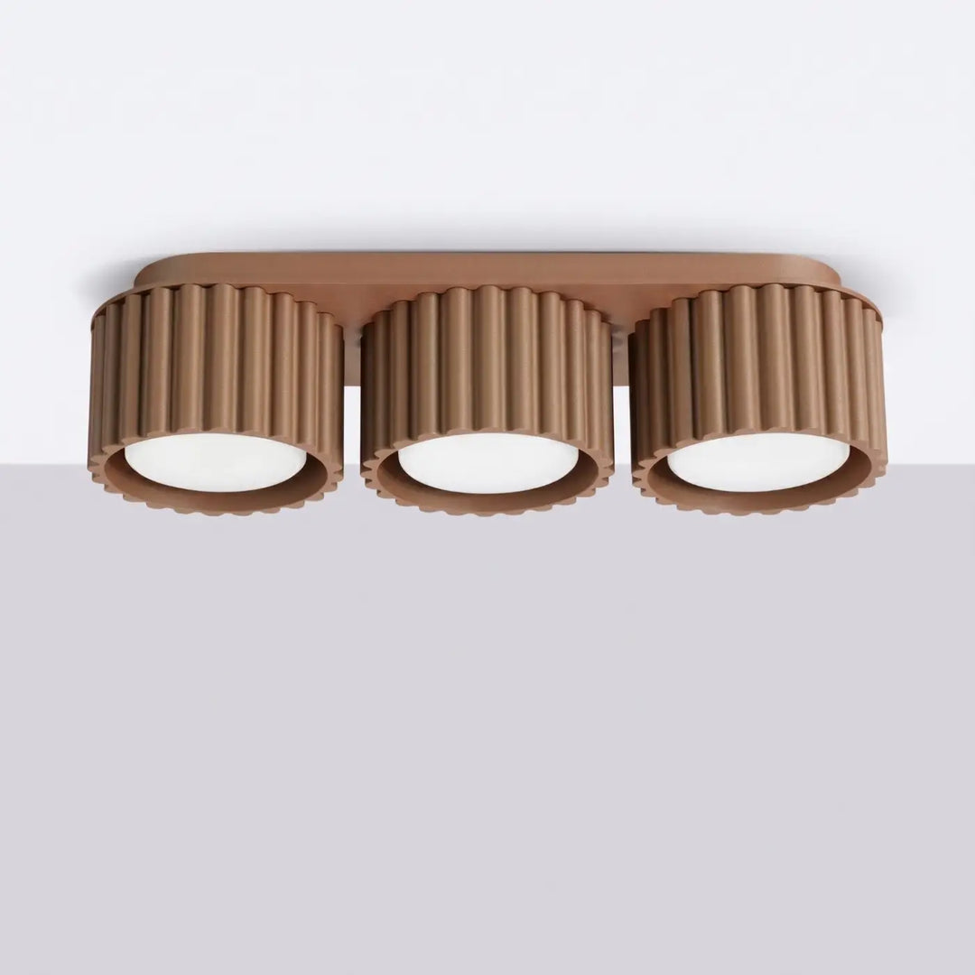 Luminaire Plafonnier moka éteinte, vue rapprochée