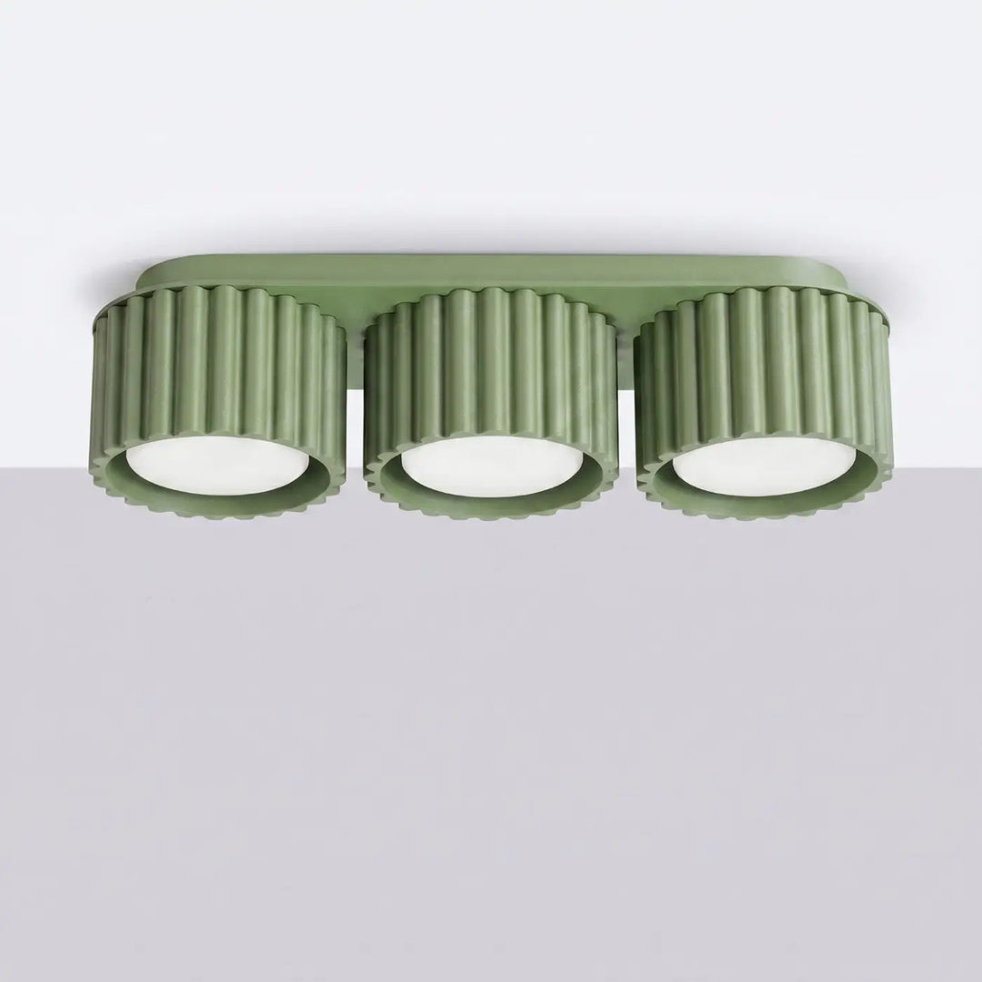 Luminaire Plafonnier sauge éteinte, vue rapprochée