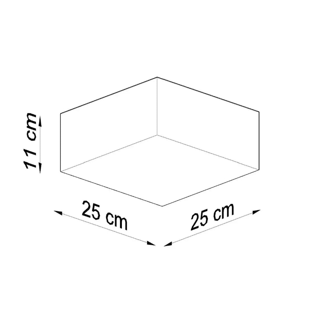 Luminaire plafonnier horus blanc minimaliste en forme riche plafonnier carré 25x25x11 cm pour éclairage polyvalent