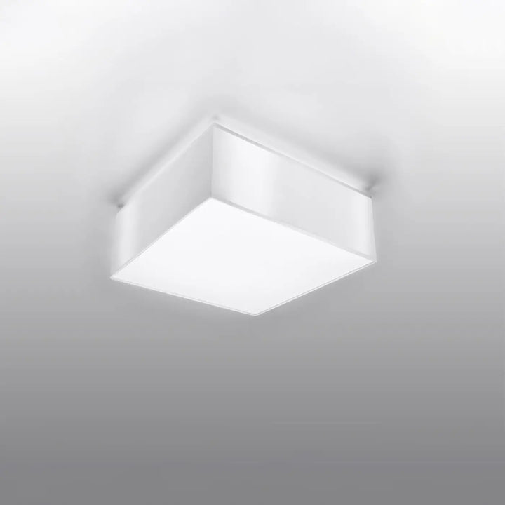 Luminaire plafonnier blanc éteint, vue rapprochée