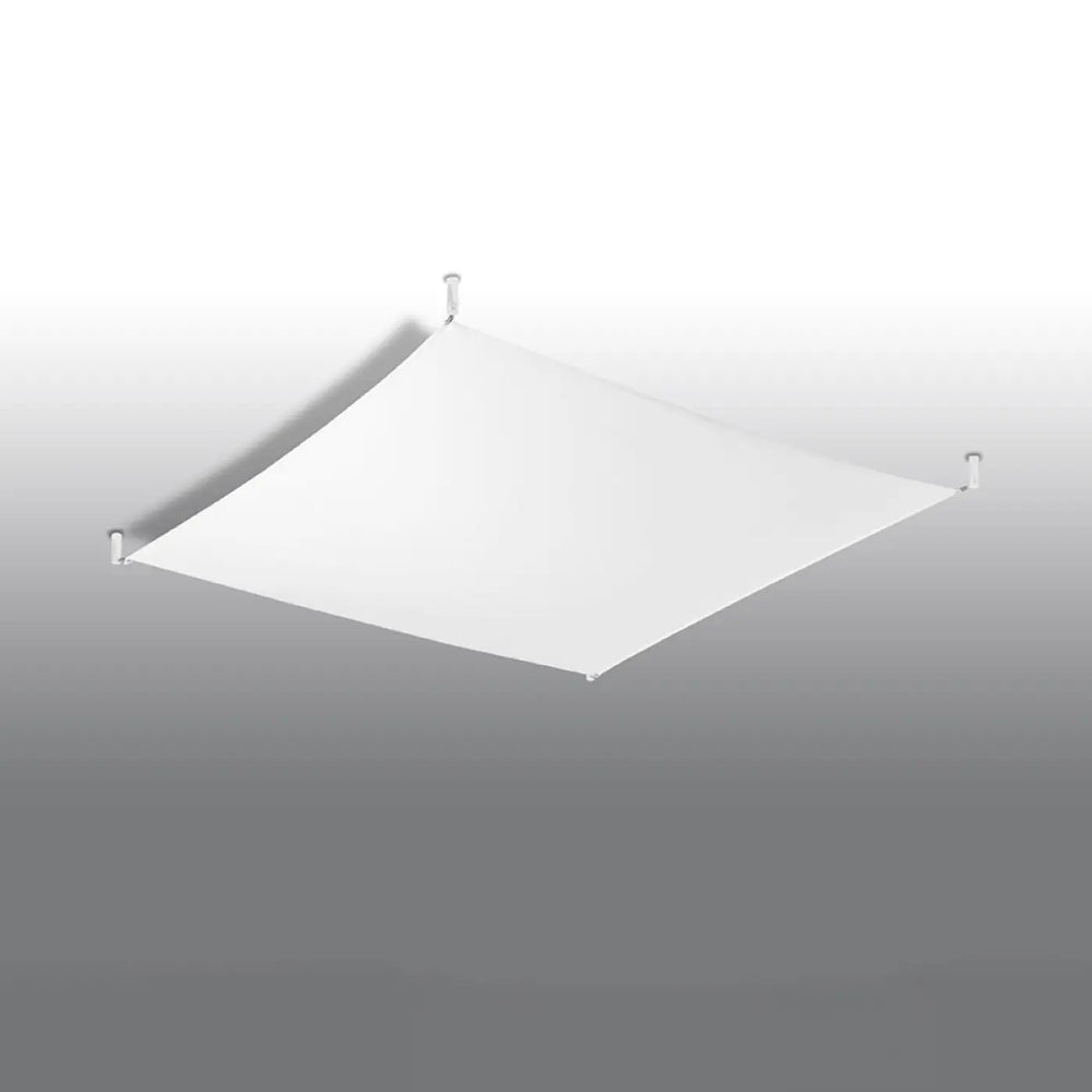 Plafonnier luna blanc minimaliste avec structure carrée suspendue pour un éclairage plus facile et élégant