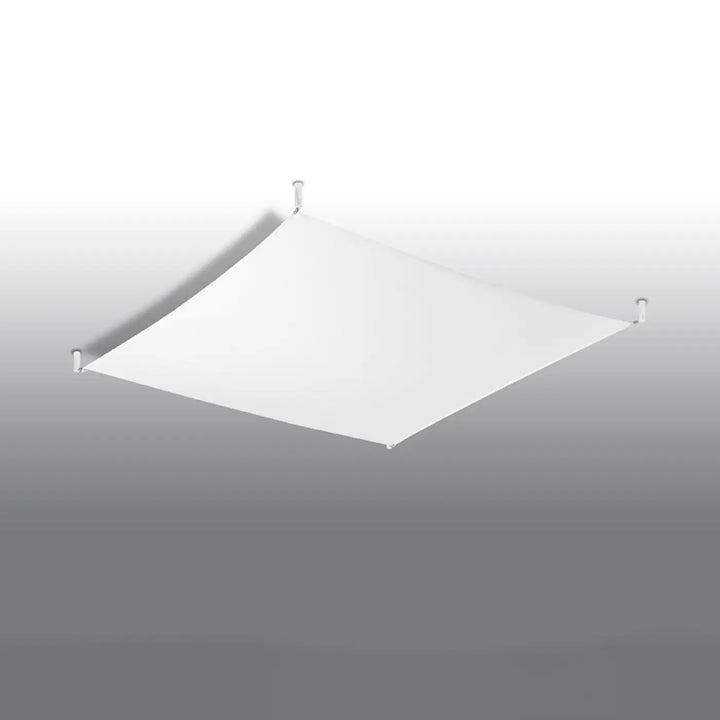 Plafonnier luna blanc minimaliste avec structure carrée suspendue pour un éclairage plus facile et élégant