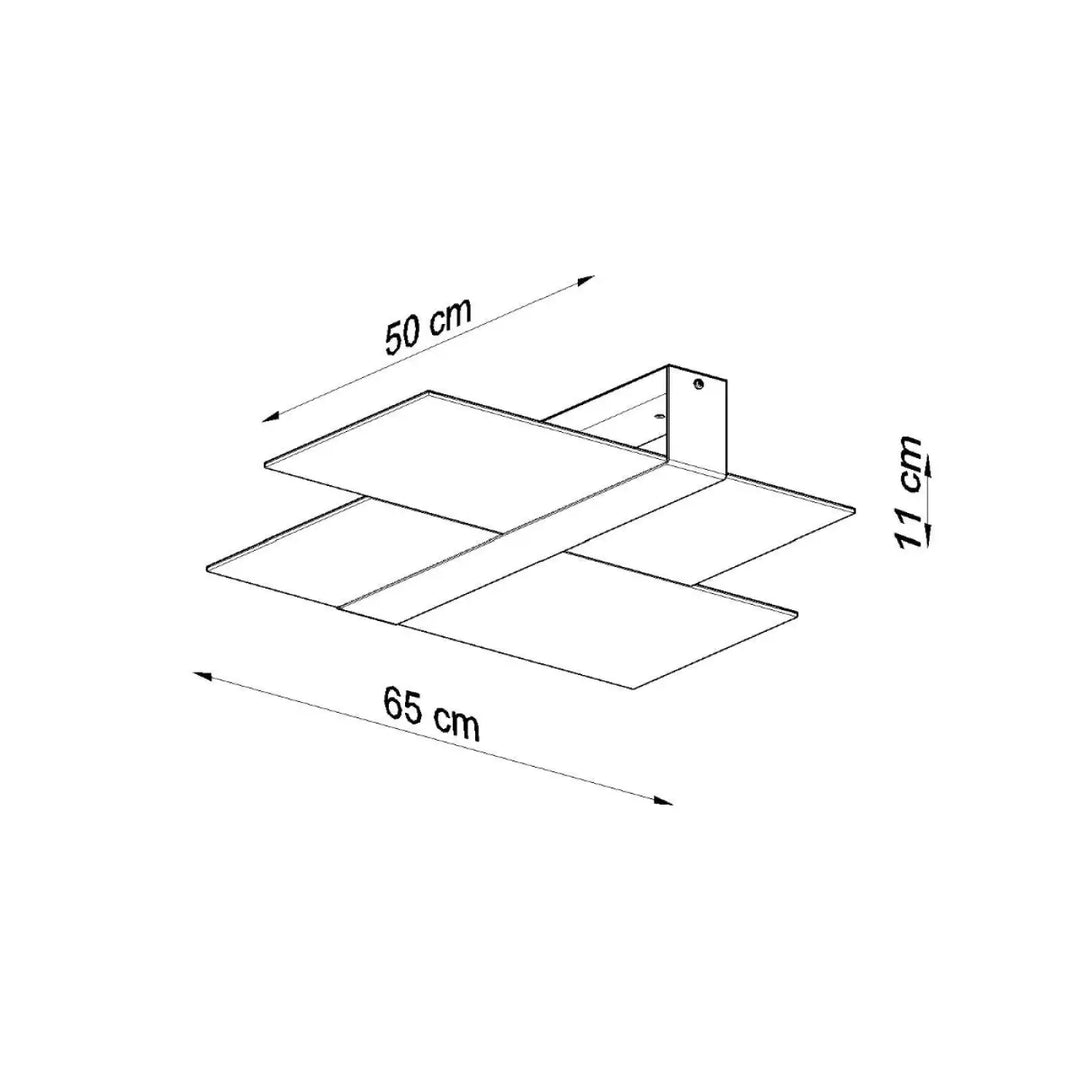 Luminaire plafonnier massimo chrome avec étagère murale moderne minimaliste verre blanc met pour chambre à coucher plafonnier fonctionnel