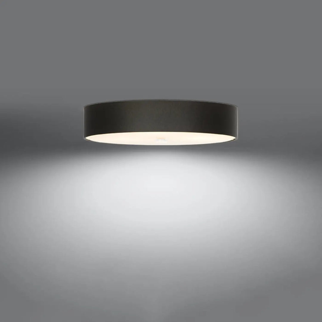 Luminaire plafonnier skala 60 noir en acier industriel avec finition mate et éclairage blanc doux pour décoration élégante