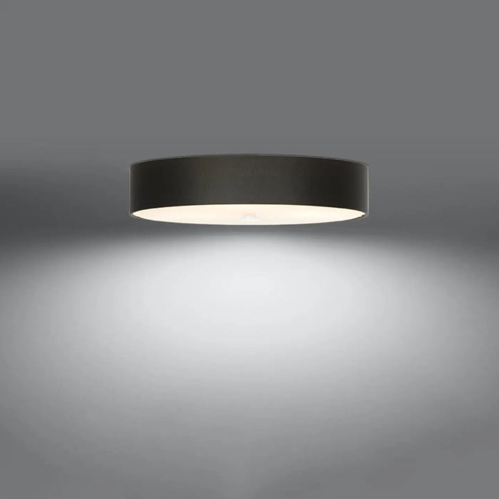Luminaire plafonnier skala 60 noir en acier industriel avec finition mate et éclairage blanc doux pour décoration élégante