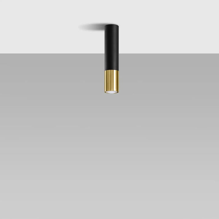 Luminaire plafonnier loopez noir métalliques brillants avec design cylindrique moderne pour l’élégance contemporaine