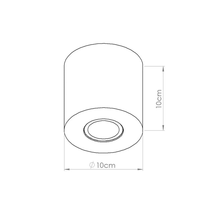 Luminaire plafonnier orbis beige cylindre 10 cm de diamètre 10 cm de haut forme moderne accent décoratif unique