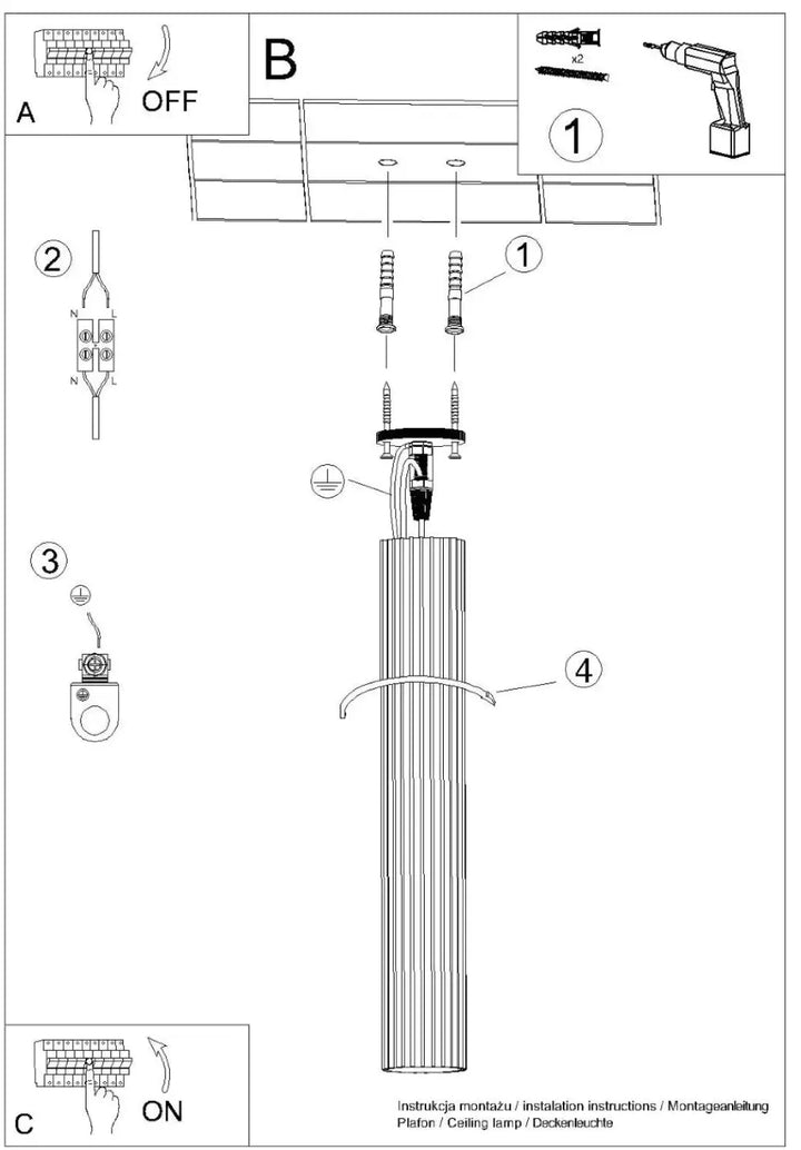 Luminaire plafonnier karbon 60 blanc avec design minimaliste cylindrique et ampoules gu10 interchangeables