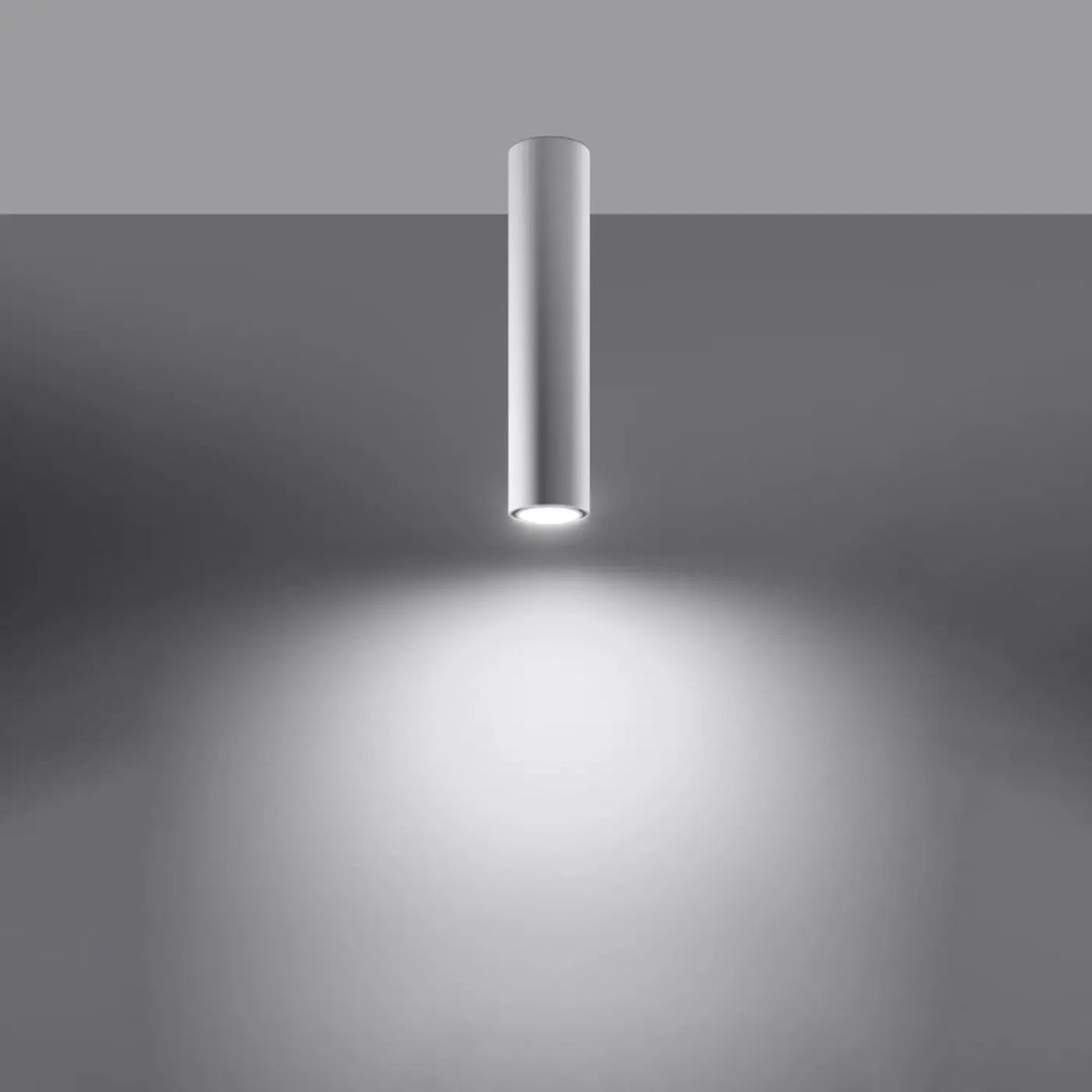 Plafonnier lagos blanc cylindrique et sleek offrant élégance moderne et lumière fonctionnelle pour plafond