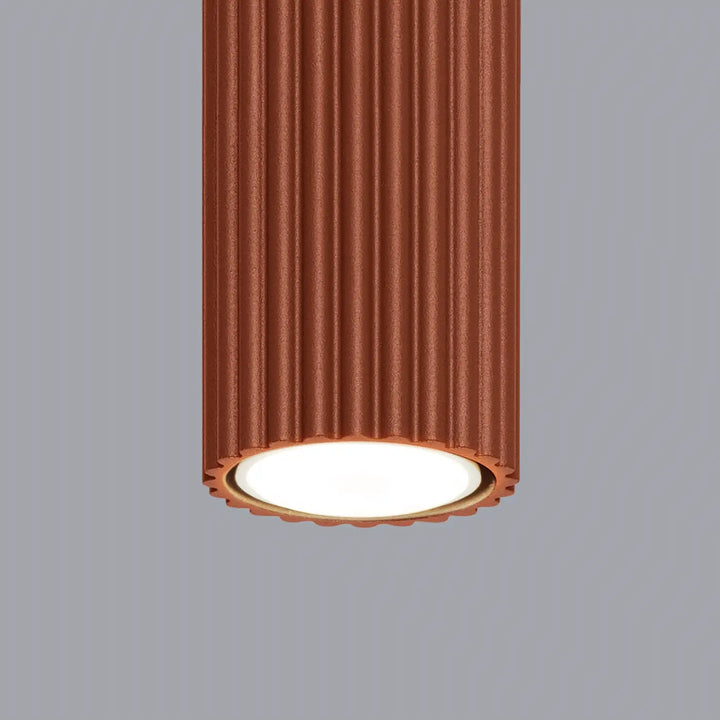 Plafonnier karbon allie cuivre avec lumière circulaire et ampoules gu10 interchangeables design minimaliste