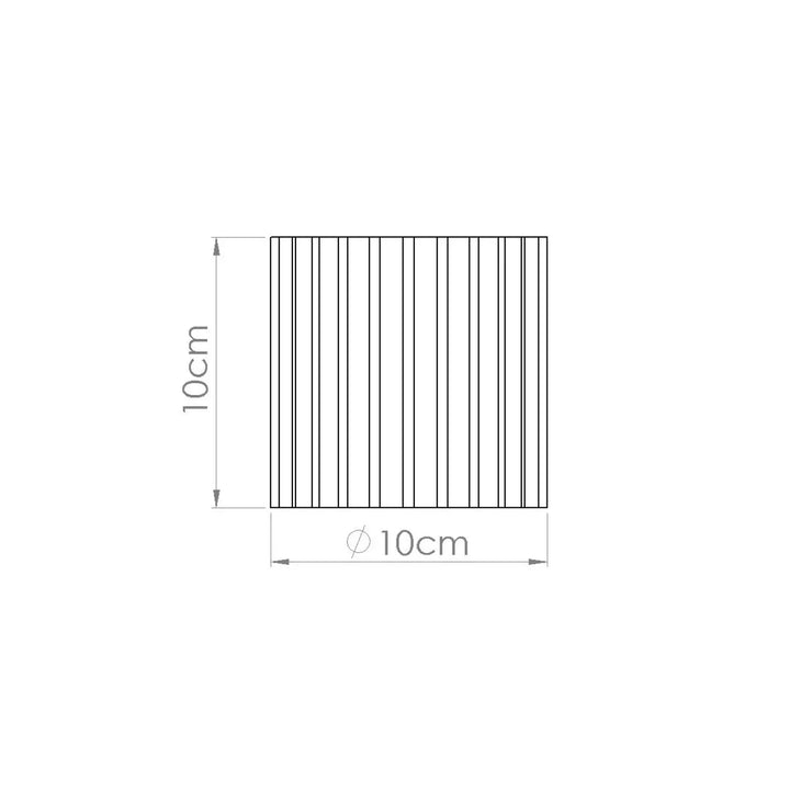 Luminaire plafonnier aura 1 noir avec forme unique inspirée et lignes verticales espacées de 10 cm de diamètre